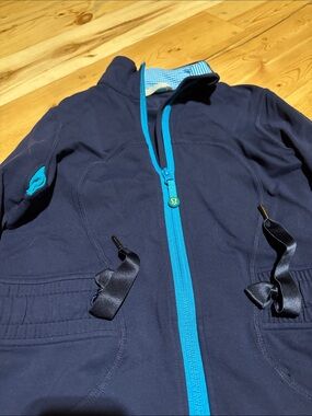 lululemon athletica Navy Jacket with Teal Zipper